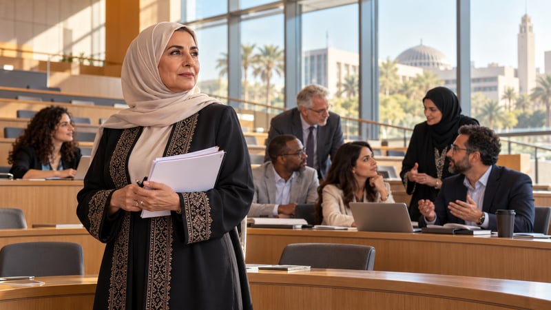 Confident Academic Leadership in a Modern Lecture Hall