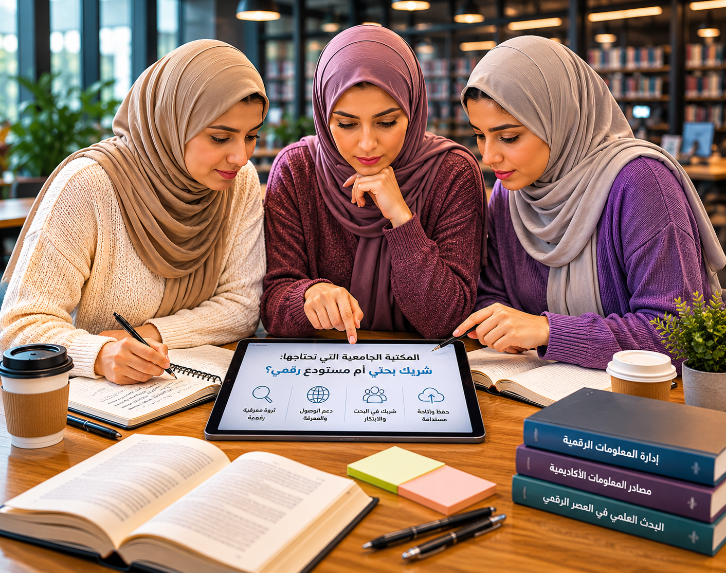 المكتبة الجامعية التي نحتاجها: شريك بحثي أم مستودع رقمي؟