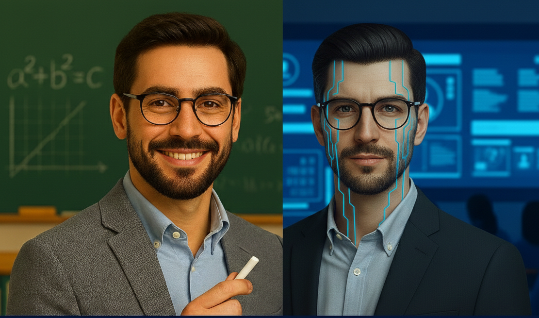 المدرّس البشري مقابل المدرّس الأفاتار: هل يمكن لـ AI أن يعلّم فعلاً؟